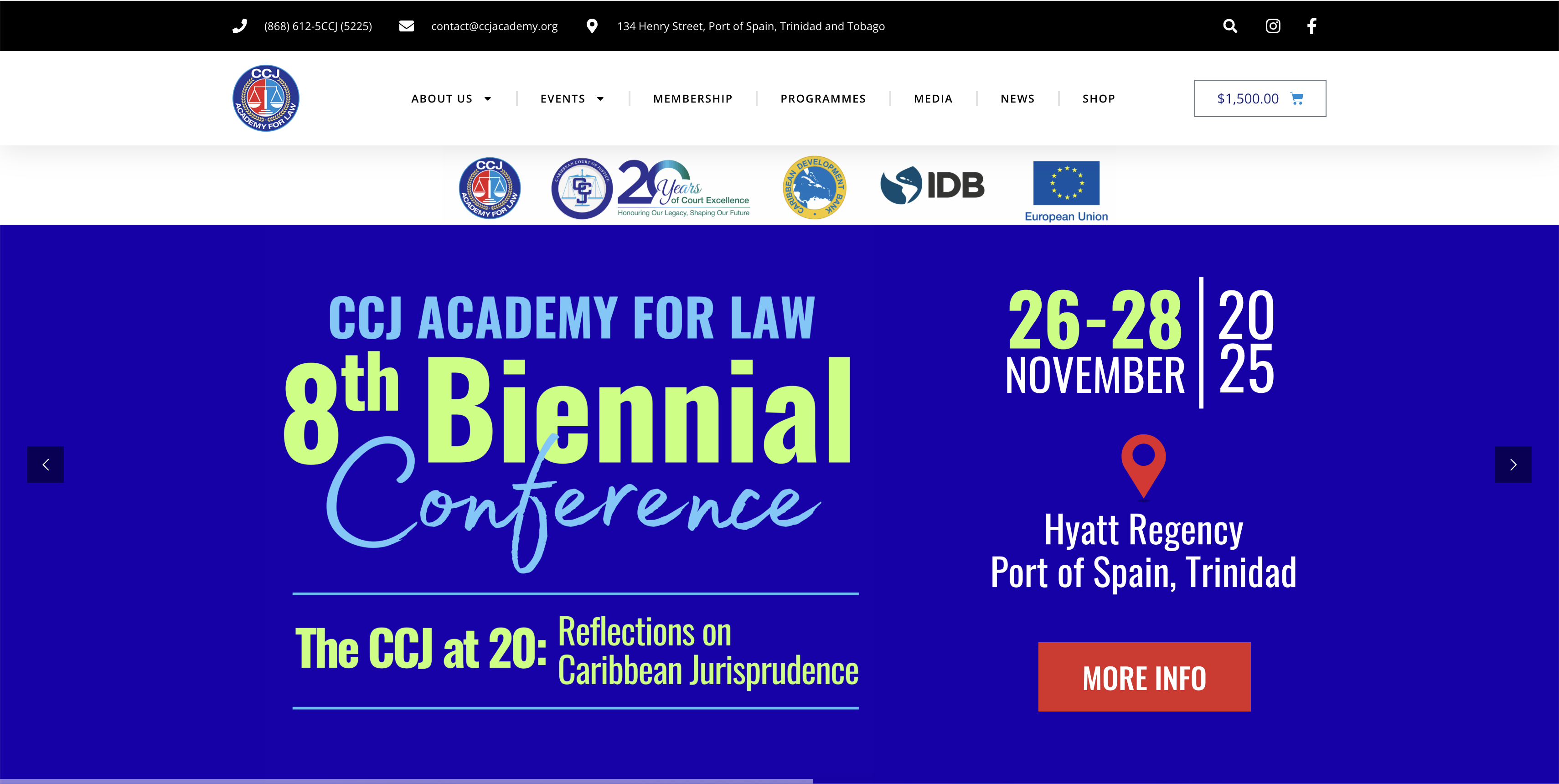 Screenshot of CCJ Academy